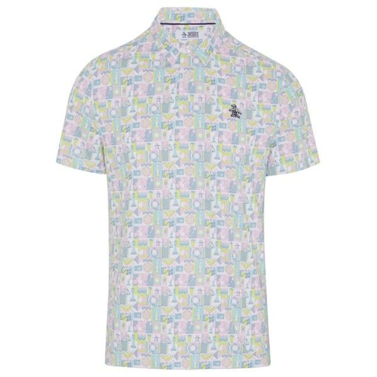 Original Penguin Pete Game Grid Print Polo Herren