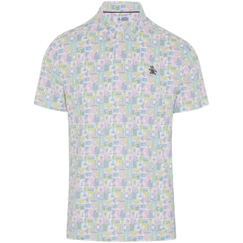 Pete Game Grid Print Polo Herren