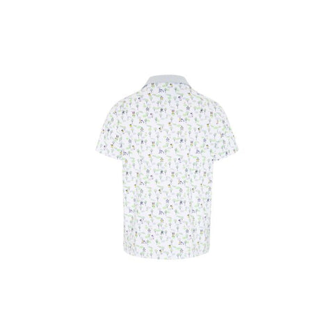 Pete 'N The Course Colour Block Print Polo