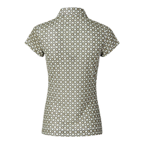 Daily Oron Mesh Polo Mustergelb Damen