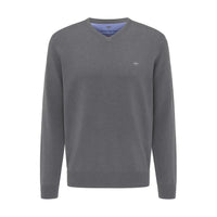 Fynch Hatton V-Neck Pullover HE / Steel / 3XL Herren