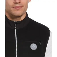 Full Zip Vest Mixed Media Herren Caviar XL