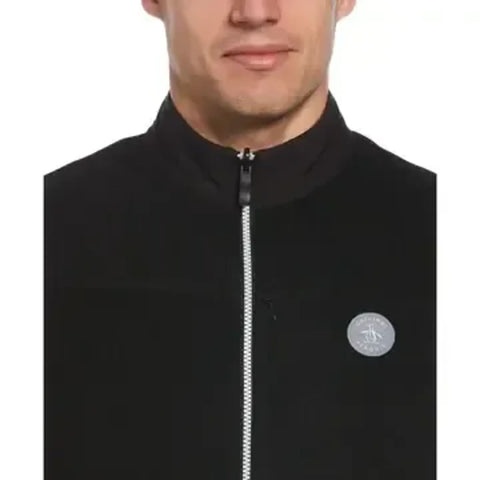 Full Zip Vest Mixed Media Herren Caviar XL