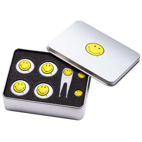 Geschenksbox Smiley (Bälle & Pitchgabel & Ballmarker)