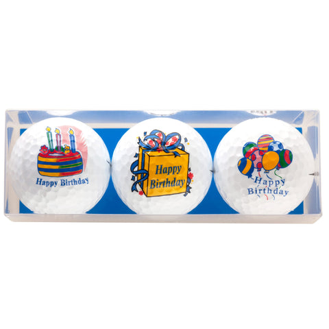 Happy Birthday Ballons & Torte (3 Bälle)