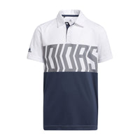 B Print Color Blocking SS Polo Weiß