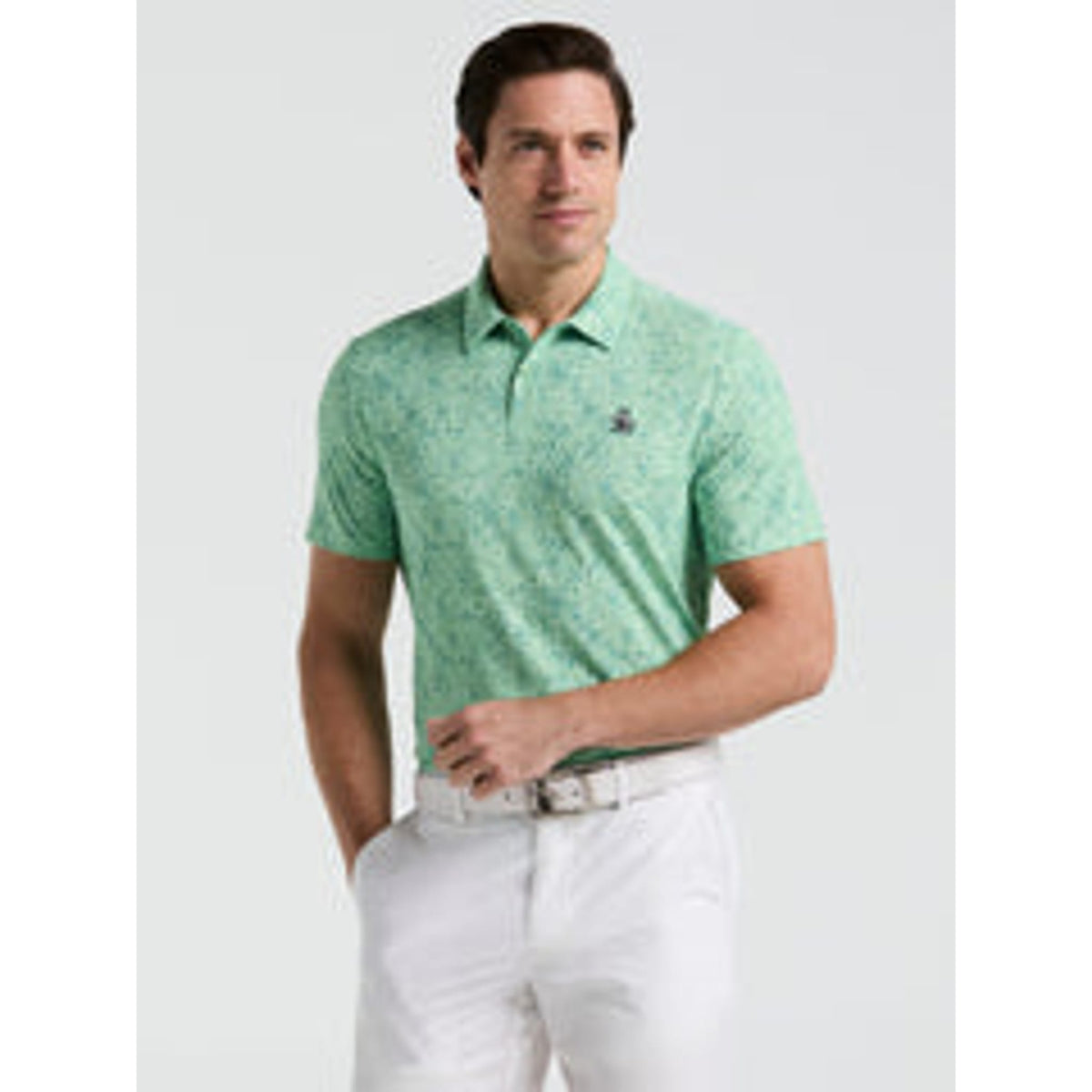 All-Over Micro Abstract Print Polo