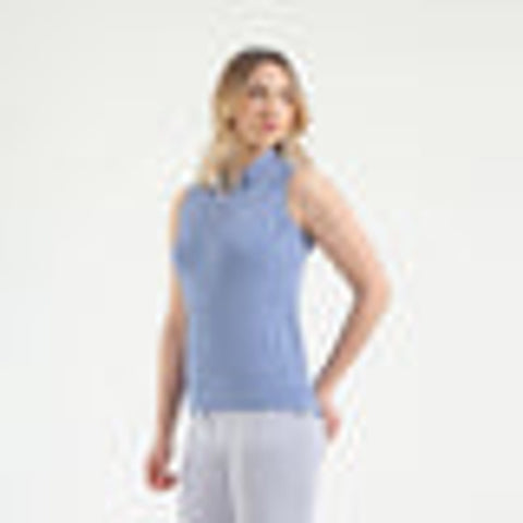 Amabel Damen Polo Blau D-34 (I-40)