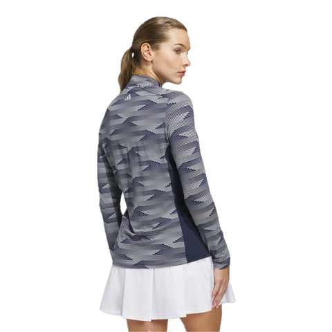 Ultimate365 Printed 1/4-Zip Mock Polo Damen