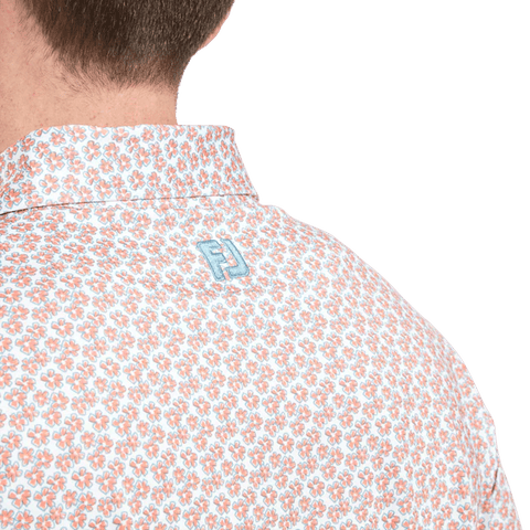 Floral Sketch Print Polo
