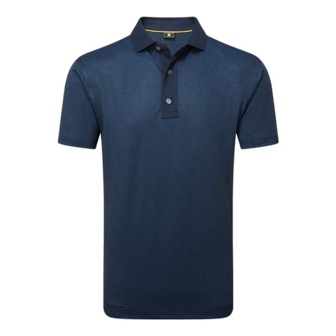 Etched Texture Print Polo Herren
