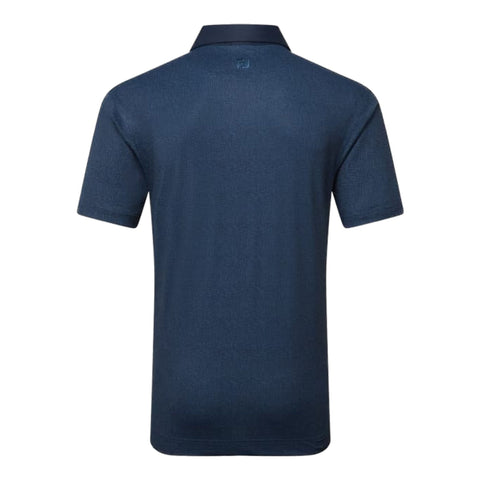 Etched Texture Print Polo Herren