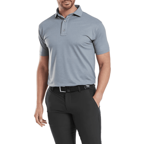 Etched Texture Print Polo