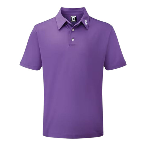 M Stretch Pique SS Polo Purple Herren