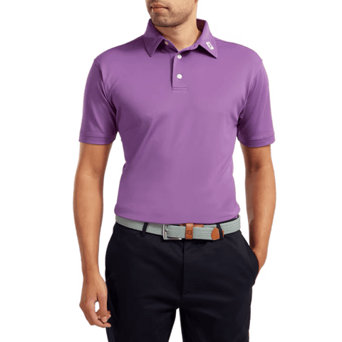 M Stretch Pique SS Polo Purple