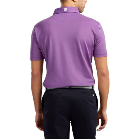 M Stretch Pique SS Polo Purple Herren