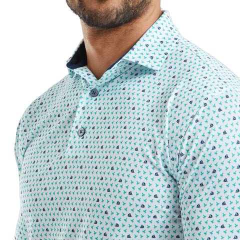 Flying Wasp Print Polo Herren