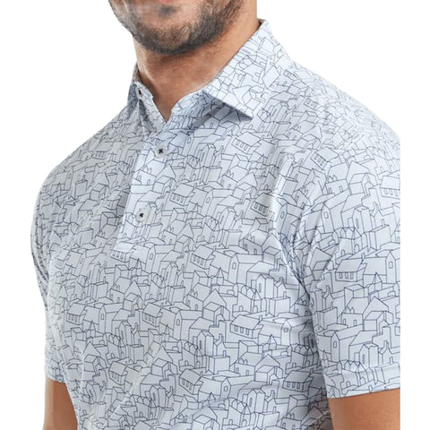 Scottish Town Print Polo Herren