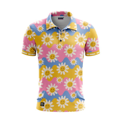 Retro Flower Polo