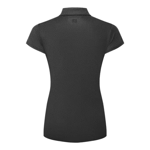 Animal Print Cap Sleeve Lisle Polo