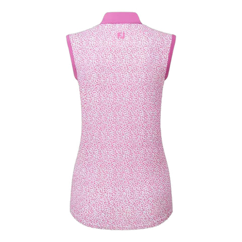 Animal Print Sleeveless Lisle Polo