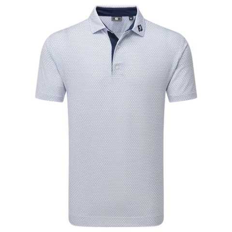 Deco Diamond Print Lisle Polo Herren