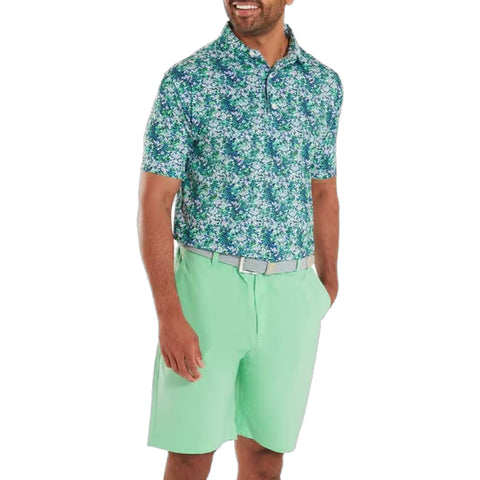 Garden Print Lisle Polo Herren