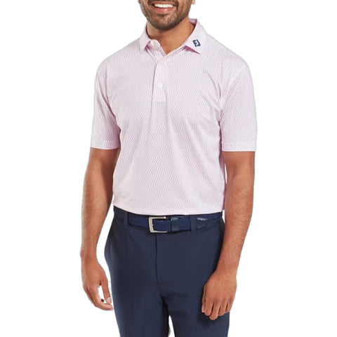 Wiggle Print Lisle Polo Herren