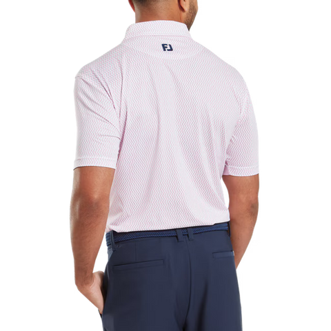 Wiggle Print Lisle Polo Herren