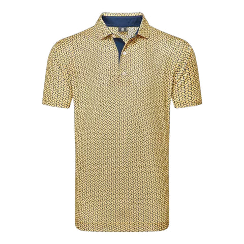 Citrus Print Lisle Polo Herren