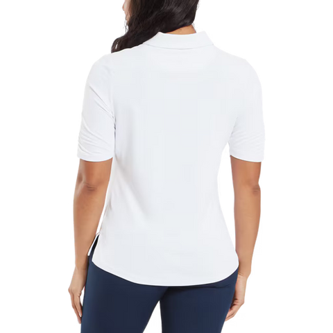 Half Sleeve Ruched Lisle Polo Damen