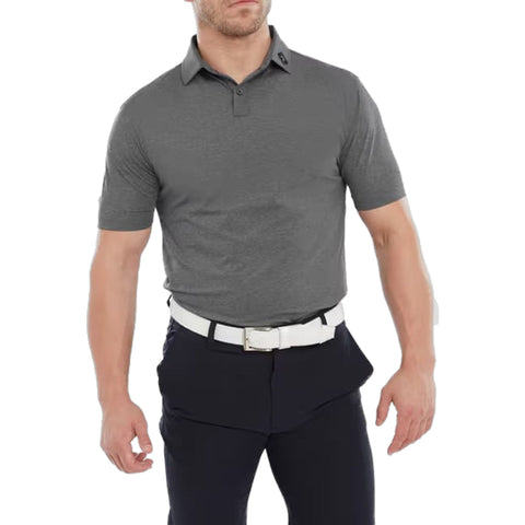 Heather Self Collar Lisle Polo Herren