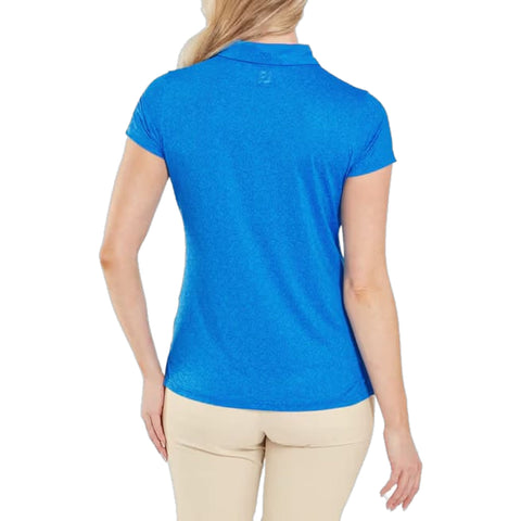 Painted Floral Cap Sleeve Lisle Polo Damen