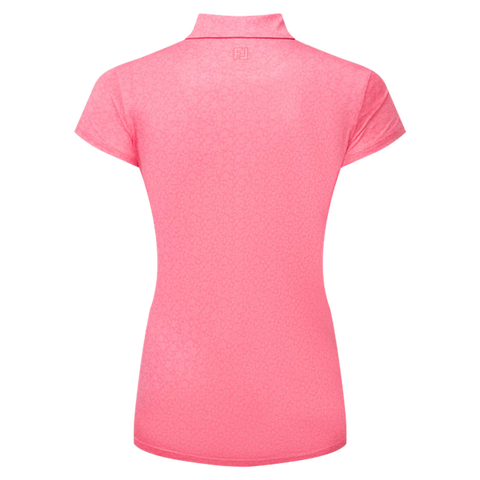Painted Floral Cap Sleeve Lisle Polo Damen