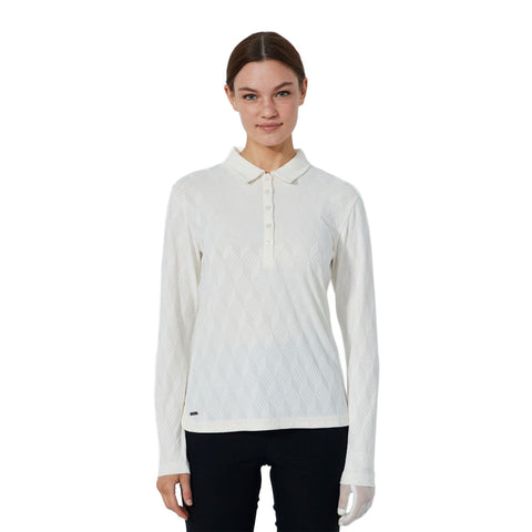 Graphic Jaquard Poloshirt Damen