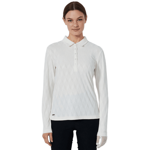 Graphic Jaquard Poloshirt Damen