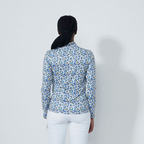 Print Peached Poloshirt Damen
