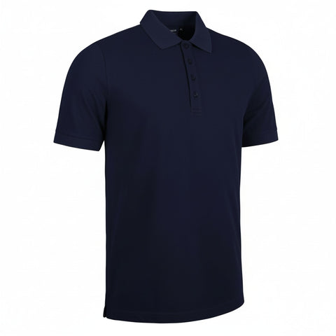 M Kinloch Polo Pique Logo Navy Herren
