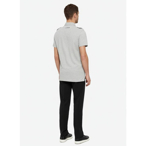 M Cliff JL Pique Stone Grey Melange S Herren