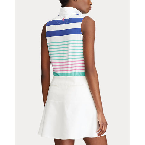 S/L Zip Frntsleevelessknit Golfpolo Damen