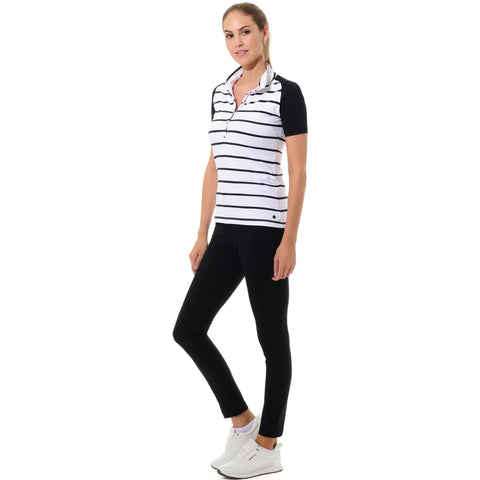 W Polo Sailor Animal-Print Schwarz 36 Damen