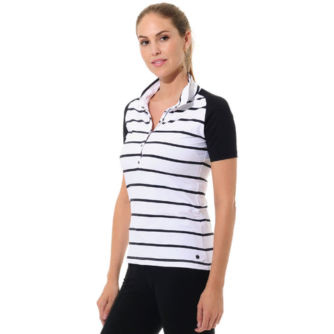 W Polo Sailor Animal-Print Schwarz 36 Damen