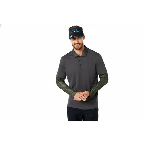 Polo LS Printed Sleeve Schwarz M Herren