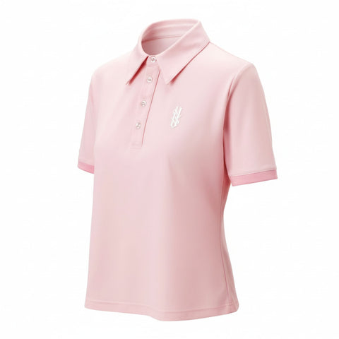 W Golf Liaison SS Polo mit Swarovski Kristallen Ro Damen