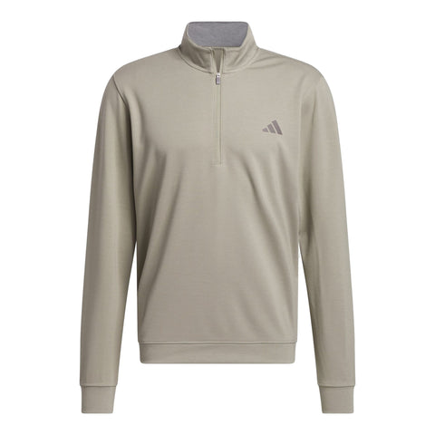 Hellgrauer Adidas Pullover mit halbem Reißverschluss und Stehkragen