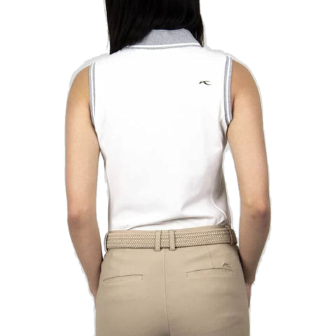 V-Ausschnitt Ärmelloses Golfpolo Damen