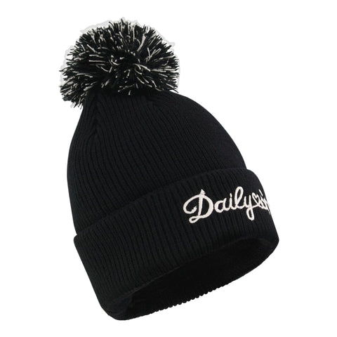 Mütze Pom-Pom Schwarz Damen