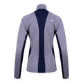Grau-blaue Sportjacke mit kontrastierenden Einsätzen und Stehkragen