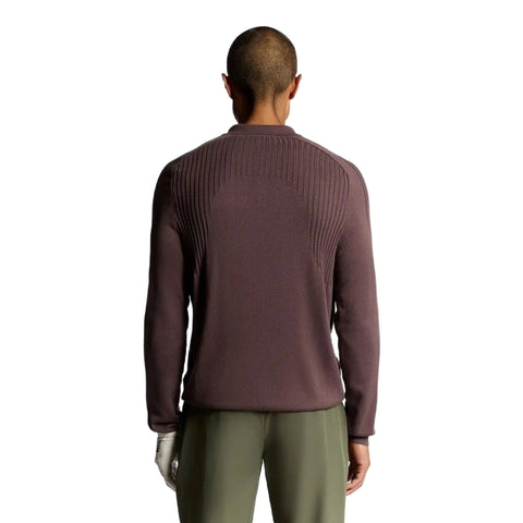 Long Sleeve Knitted Polo Shirt Herren