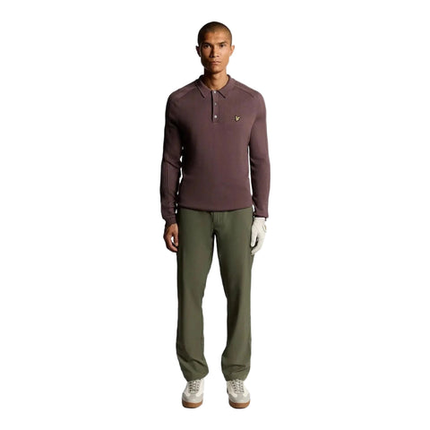 Long Sleeve Knitted Polo Shirt Herren